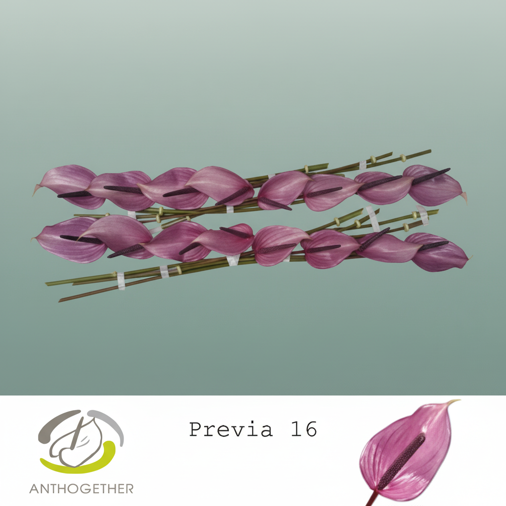 Purple Anthurium ‘Previa’ – 35cm Stems