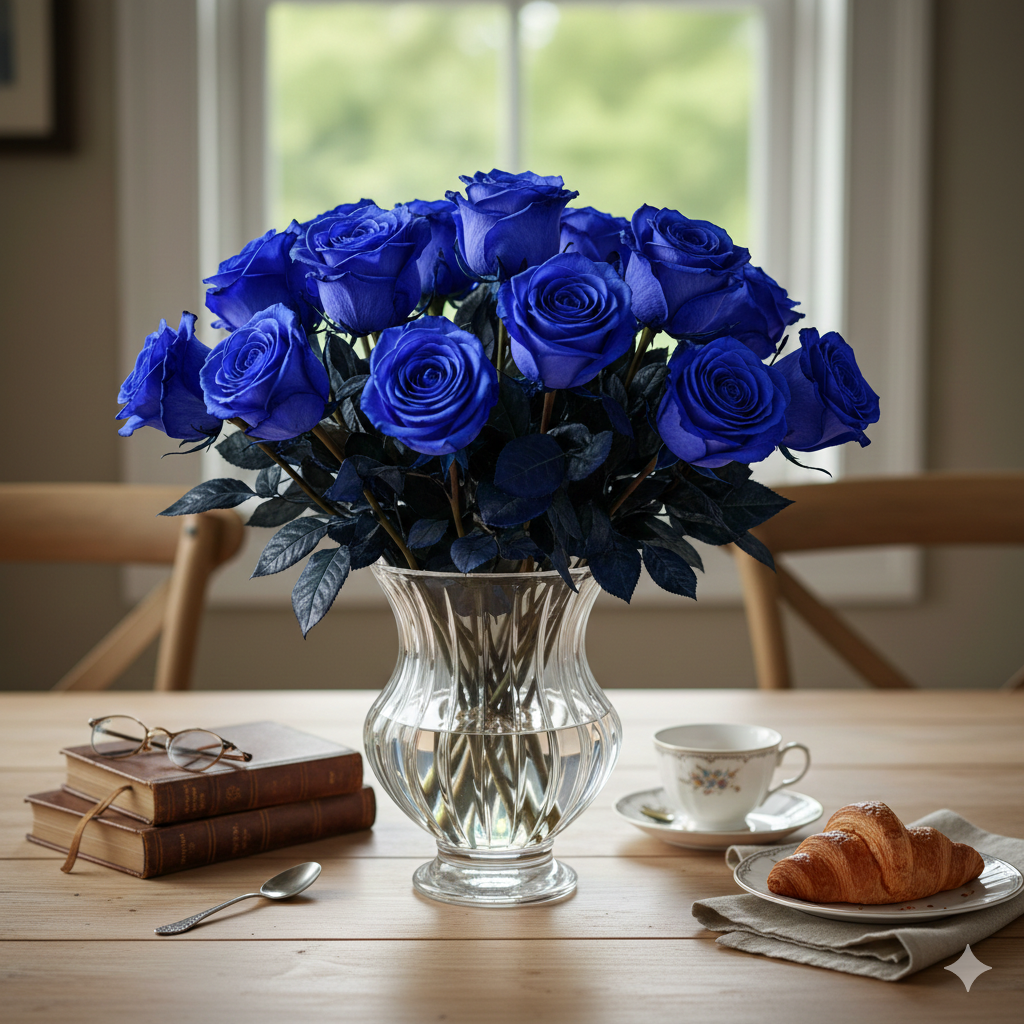 Rose Dyed Blue