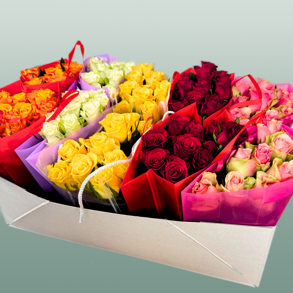 Bouquet Rose In Box Colour