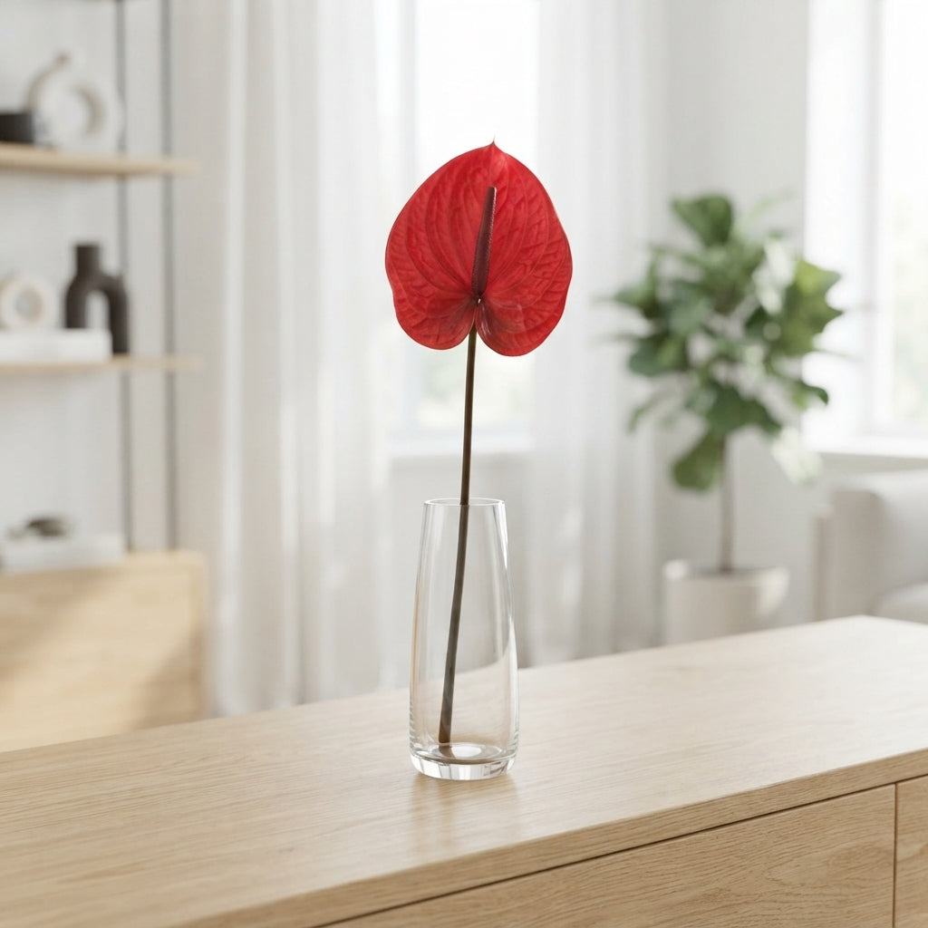 Red Anthurium Anthiqdo – 40cm Stems