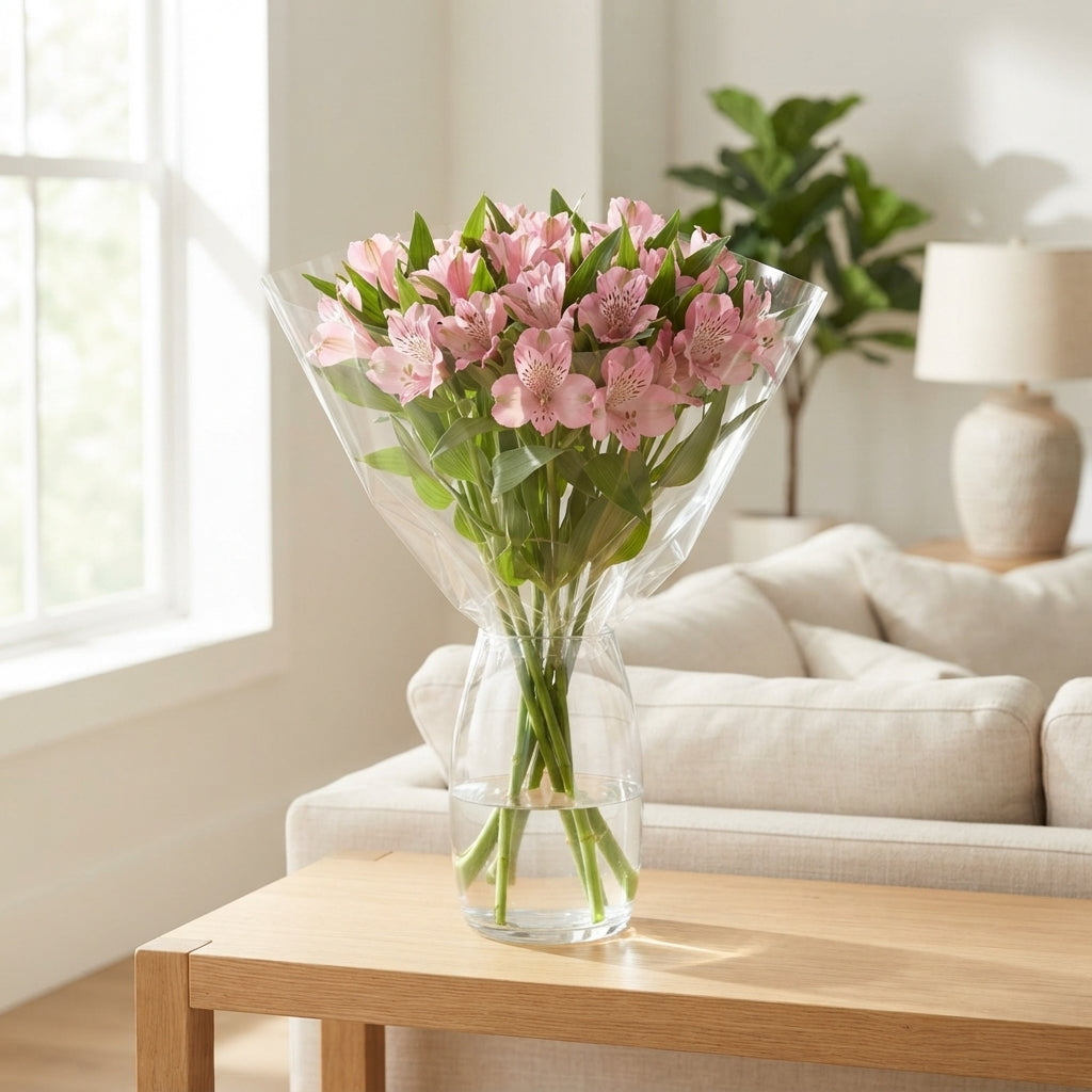 Pink Alstroemeria ‘Layla’ Cut Flowers – 75cm Stems