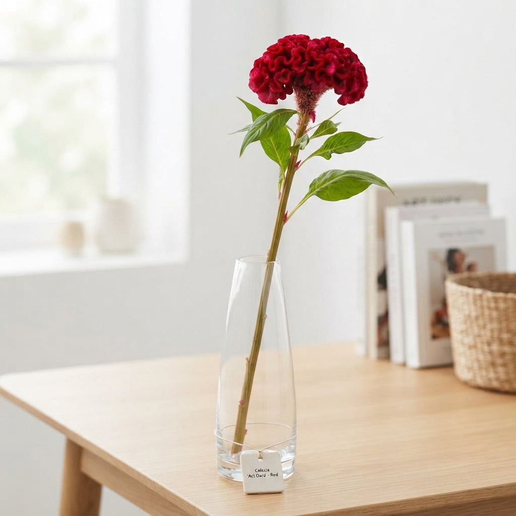 Red Celosia ‘Act Dara’ Cut Flowers – 72cm Stems
