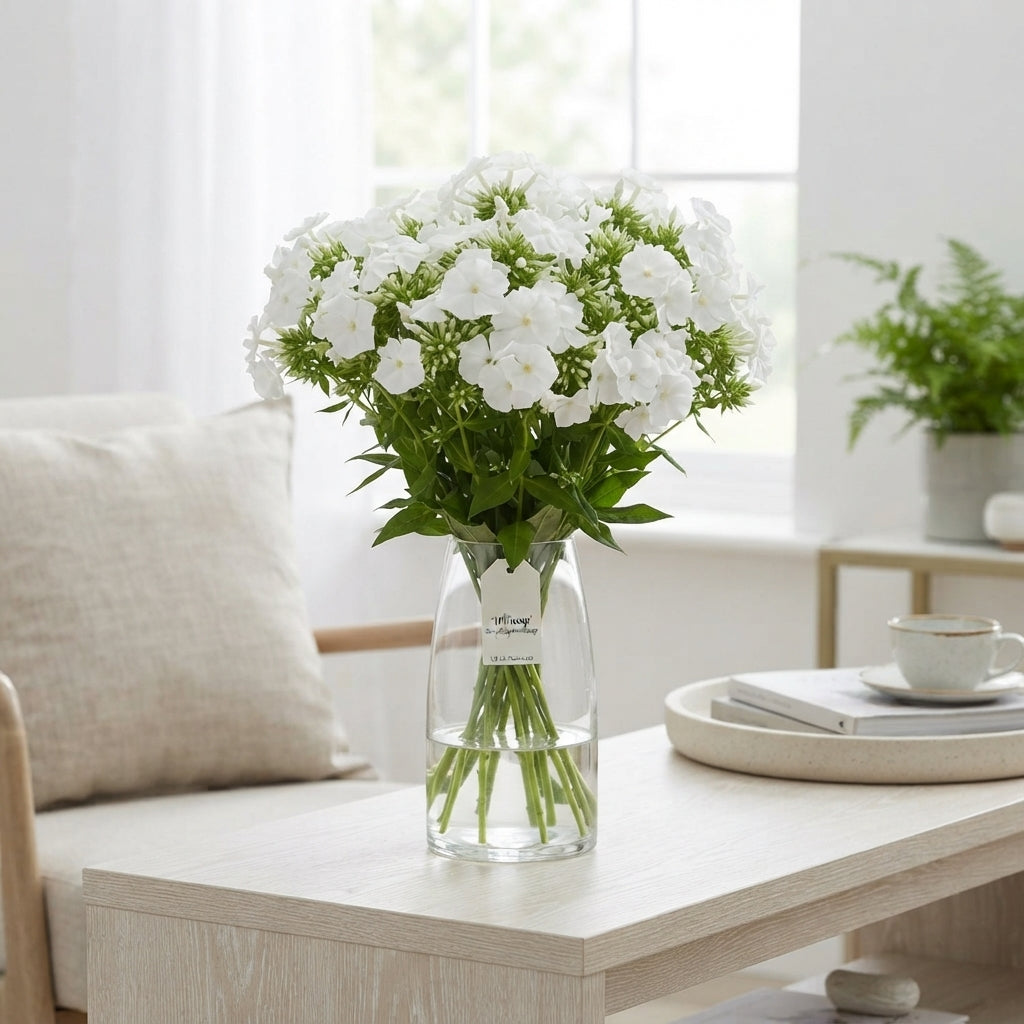 White Phlox ‘Whitecap’ Cut Stems – 60cm