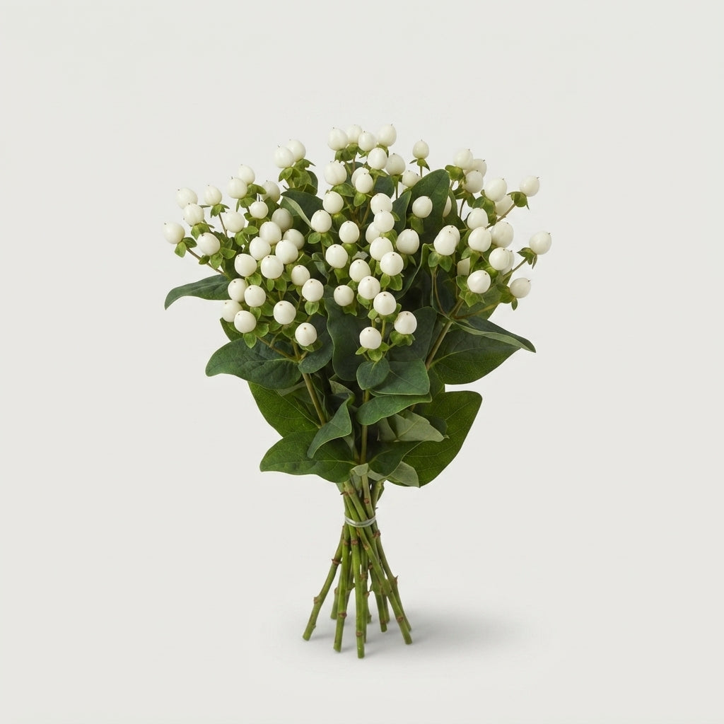 White Hypericum ‘Coco Uno’ Cut Flowers – 50cm Stems