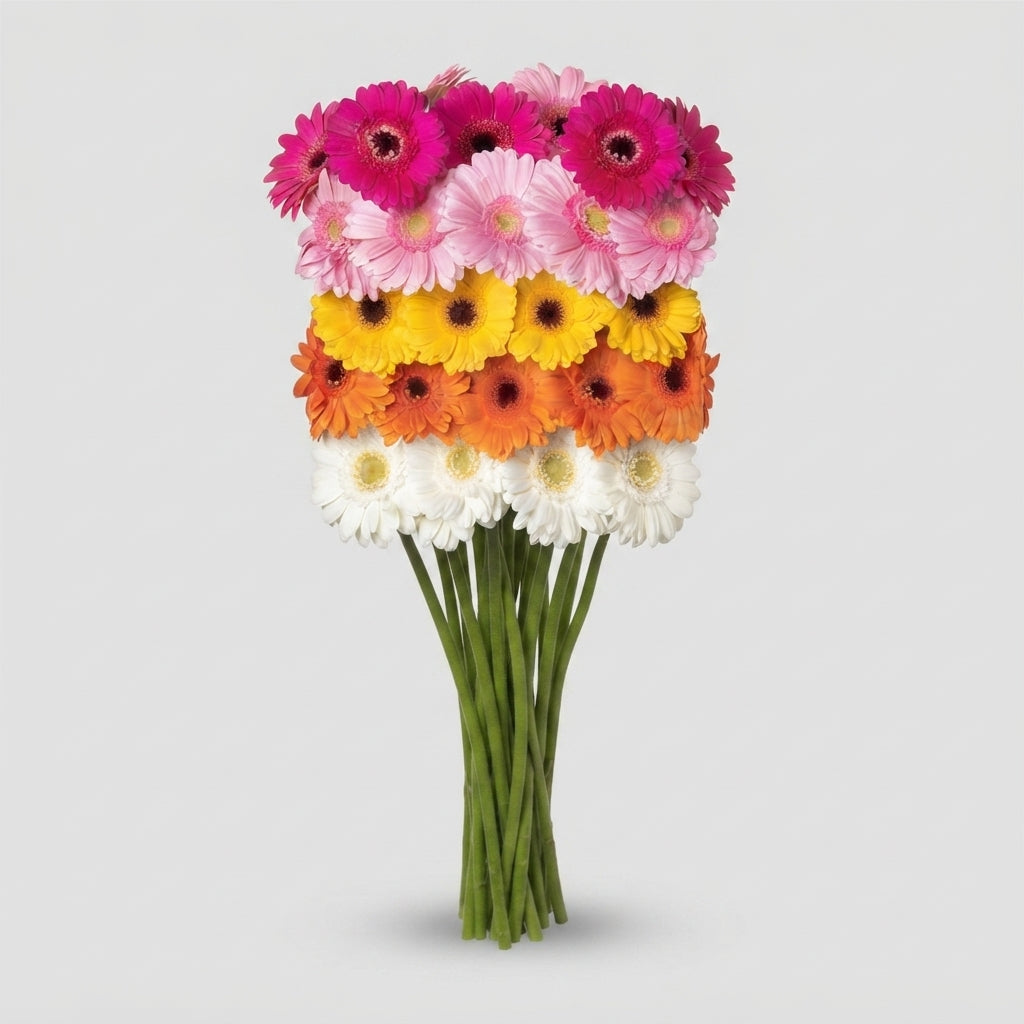 Mixed Germini Flowers – 40cm Stems